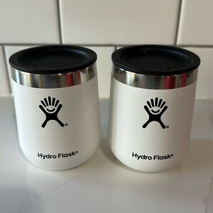Hydro Flask Ceramic 10 ounce Wine Tumbler - White, Set of 2